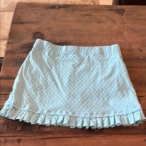 J. McLaughlin Light Blue Textured Skort